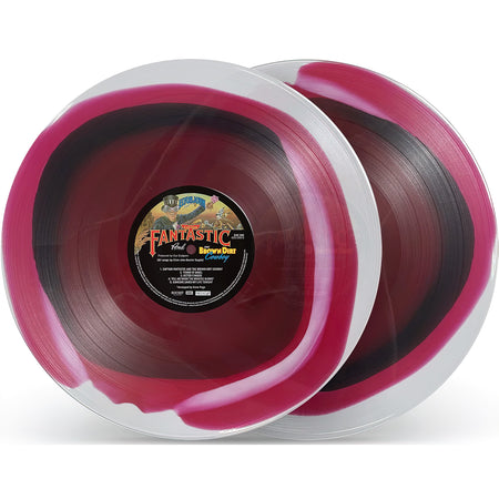 Elton John - Captain Fantastic 50th anniversary deluxe edition, 2LP raspberry swirl color-in-color vinyl LPs,  available at ToucanRecords.com