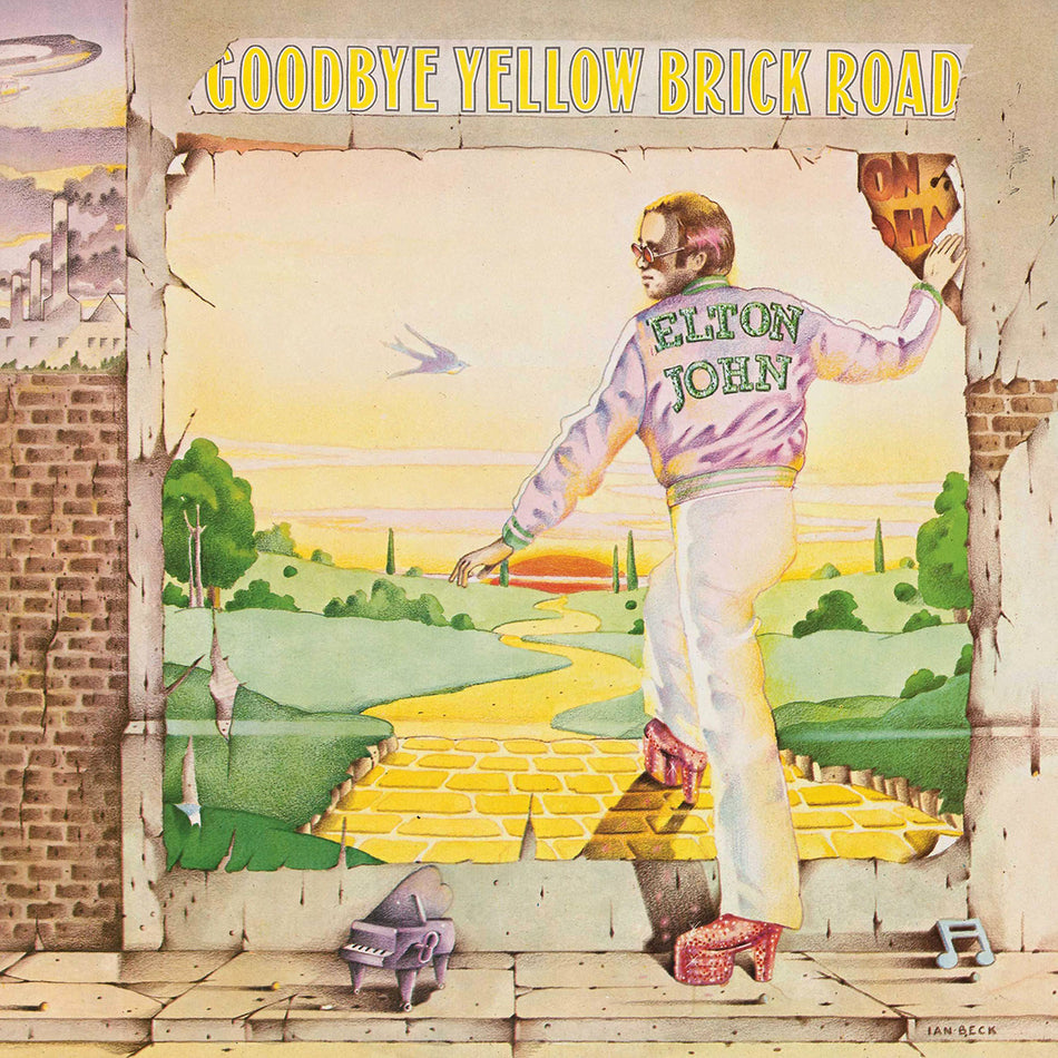 Elton John - Goodbye Yellow Brick Road album cover, 2 LP black vinyl, original gatefold artwork – available at ToucanRecords.com