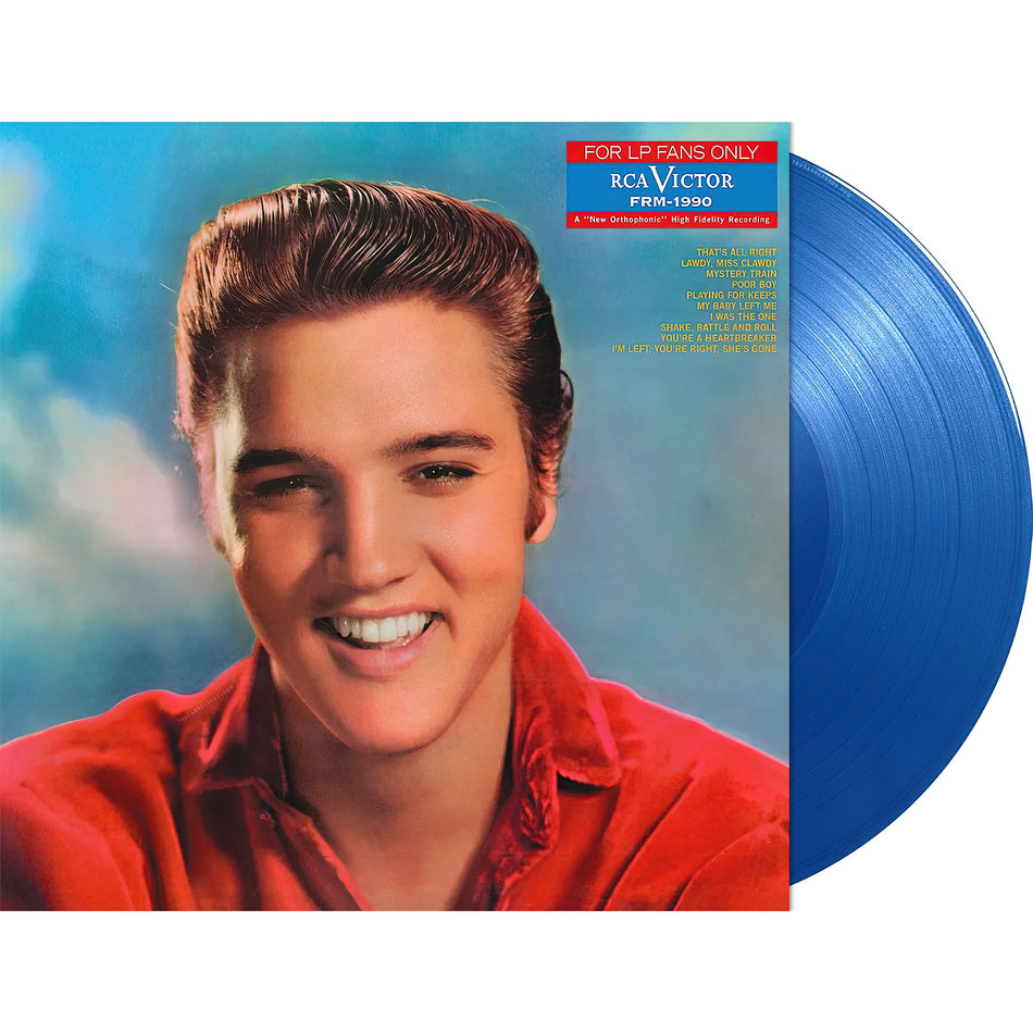 Elvis Presley For LP Fans Only vinyl record packshot translucent blue 180g limited edition of 2,500 copies, numbered, available at ToucanRecords.com