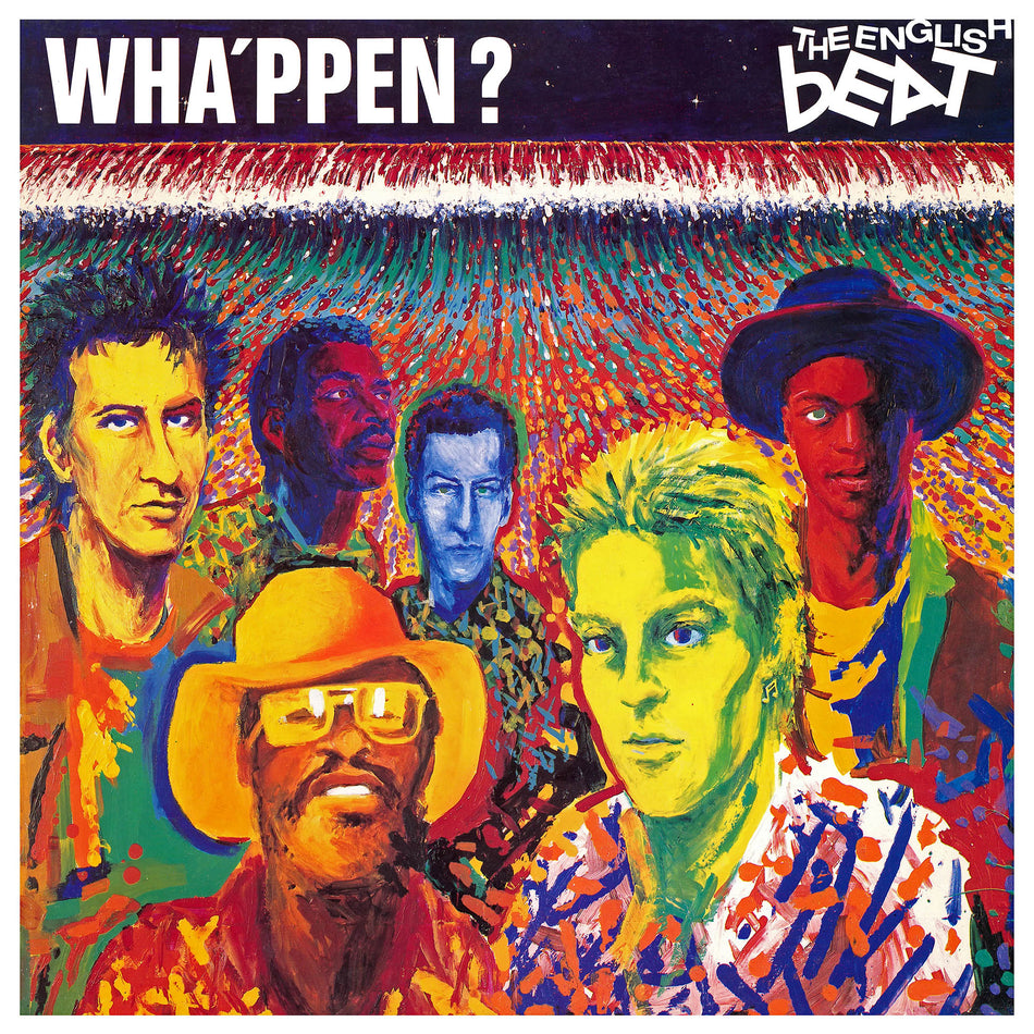 The English Beat - Wha'ppen? album cover, Rocktober gold metallic vinyl edition, original Hunt Emerson artwork - available at ToucanRecords.com