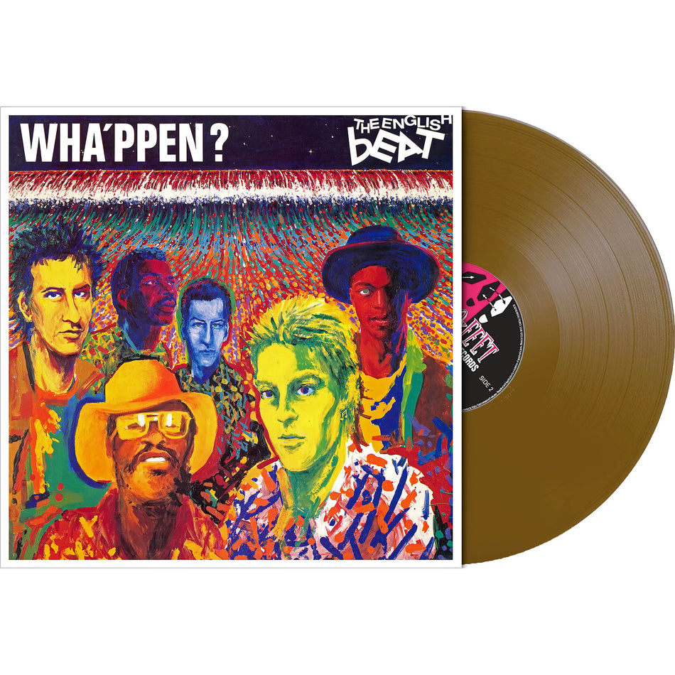 The English Beat - Wha'ppen? packshot, Rhino Rocktober gold metallic pressing, 2 Tone ska era - shop vinyl at ToucanRecords.com