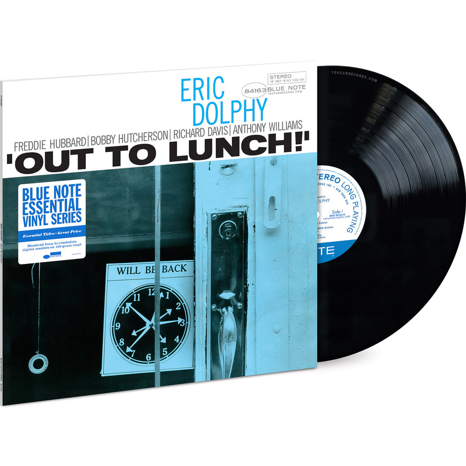 Eric Dolphy - Out To Lunch packshot of the Blue Note Essential Vinyl Series vinyl LP available at ToucanRecords.com.