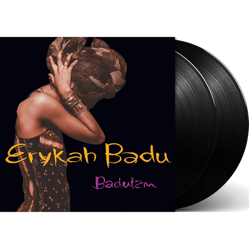 erykah badu, baduizm, packshot, 2 lp, black vinyl, album cover, album art, vinyl, cover art,