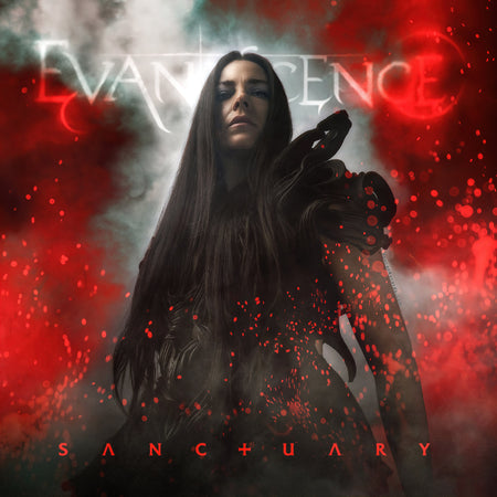 Evanescence Sanctuary album cover for the indie exclusive limited edition 2LP vinyl LP on Deep Purple & Black Marbled Vinyl. Available at Toucan Records