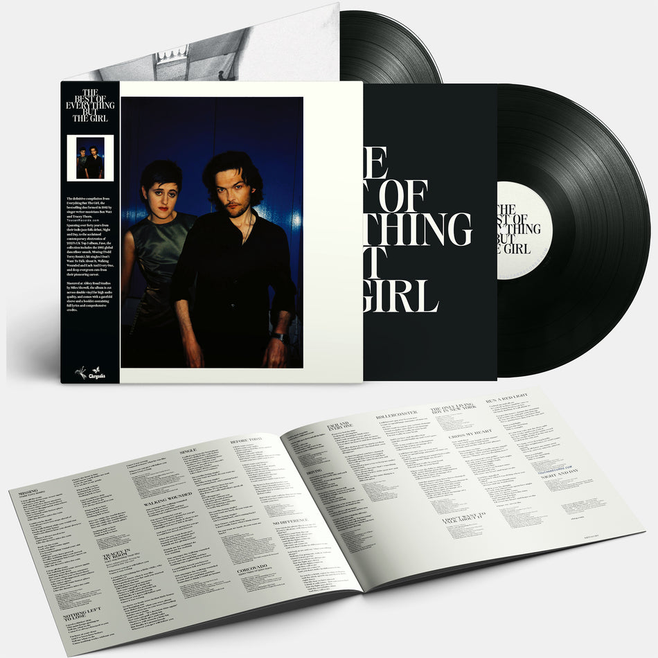 A 2LP retrospective collection by Everything But The Girl on black vinyl with a gatefold jacket and booklet