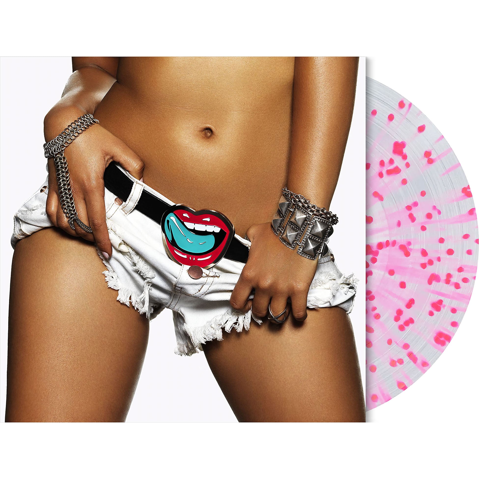 falling in reverse, just like you, packshot, clear vinyl neon pink splatter, neon pink splatter, album cover, vinyl, album art, cover, cover art, 