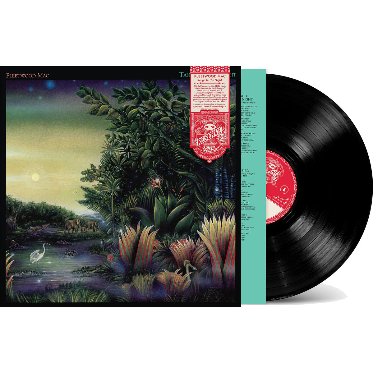 Fleetwood Mac - Tango In The Night packshot, Rhino Reserve, pop rock and classic rock, heavyweight 180g black vinyl 