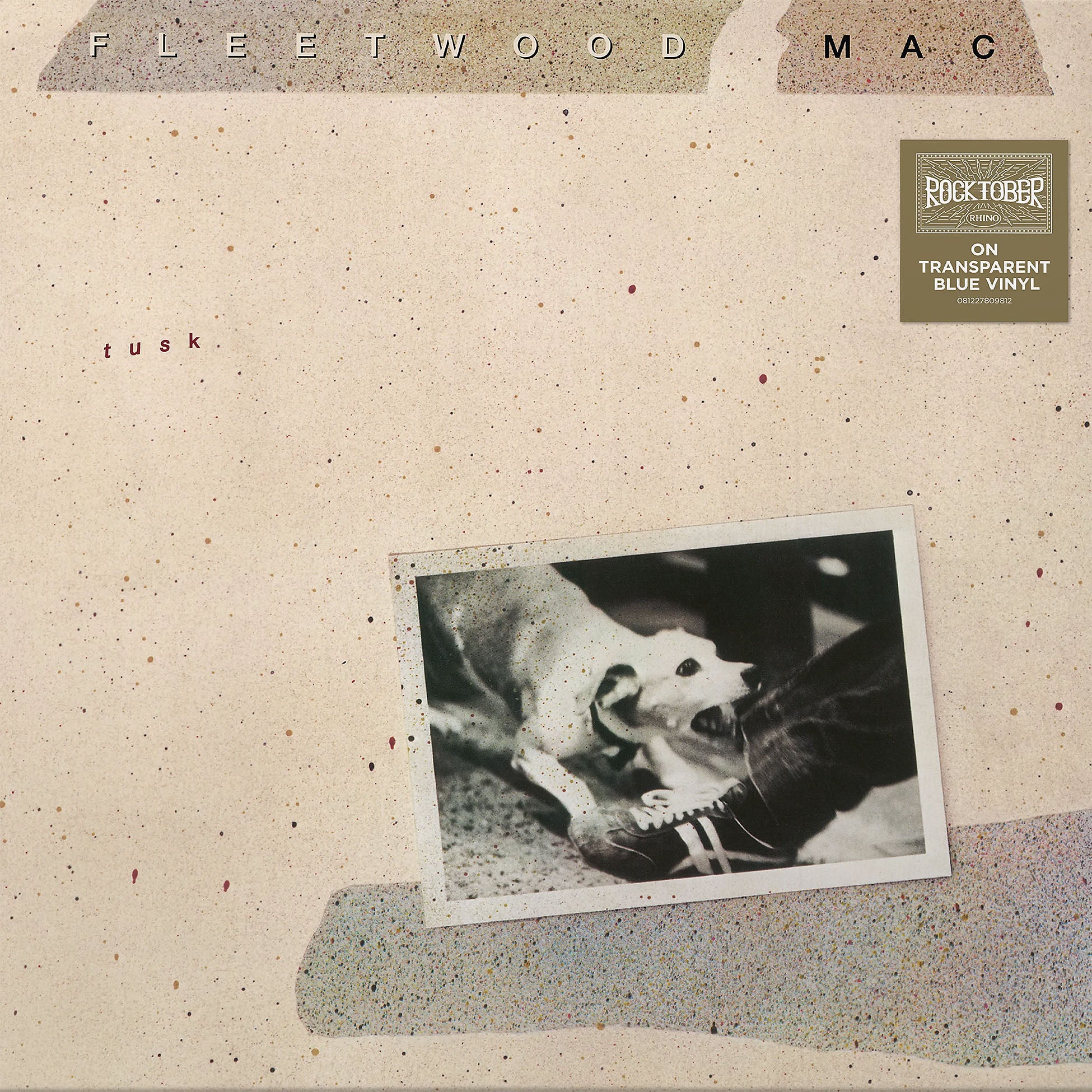 Fleetwood Mac - Tusk album cover, transparent blue 2LP vinyl, Rocktober 2025 indie exclusive from ToucanRecords.com