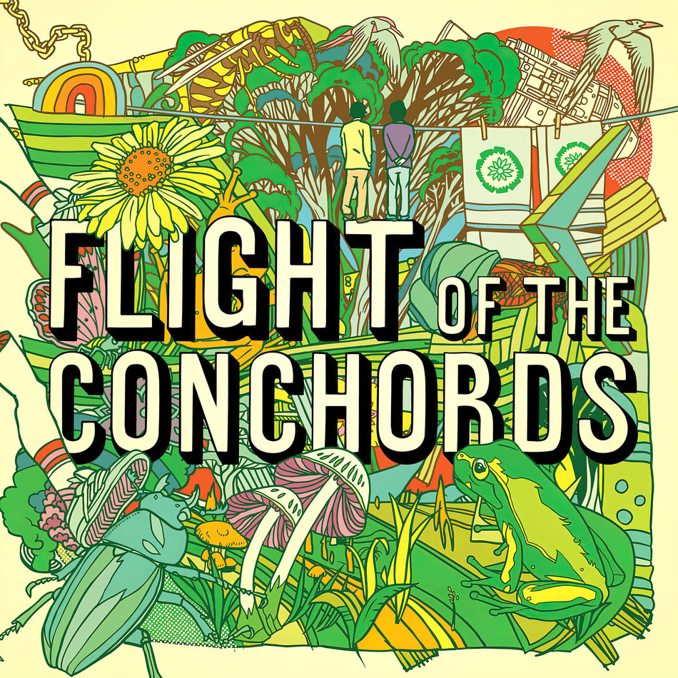 Flight of the Conchords - Flight of the Conchords album cover, green metallic vinyl LP, indie exclusive edition with insert 