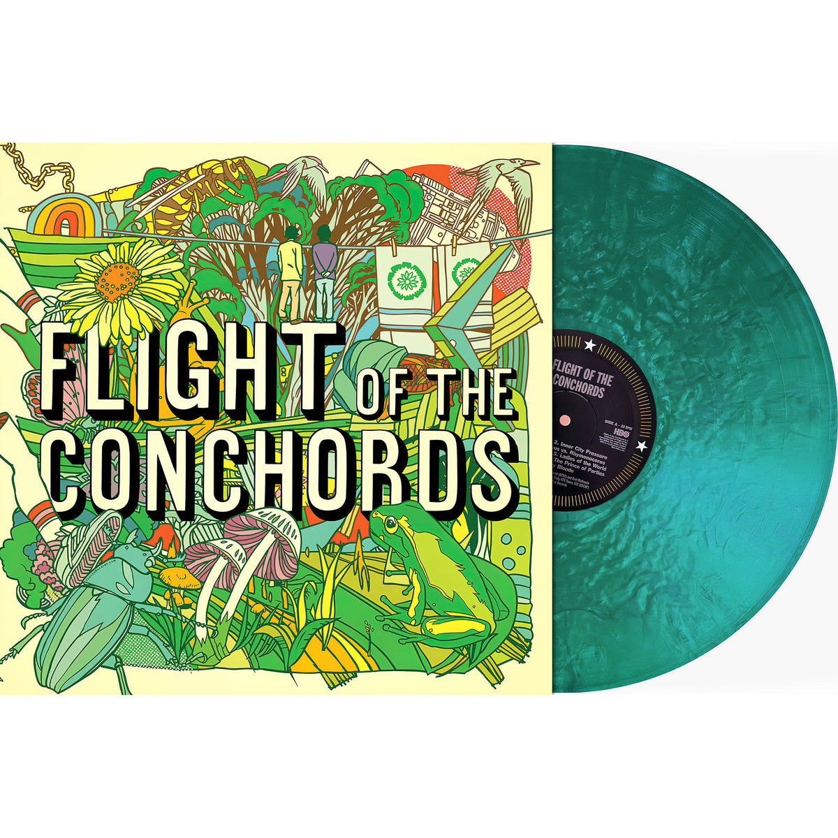 Flight of the Conchords - Flight of the Conchords packshot, green metallic vinyl pressing, HBO series soundtrack