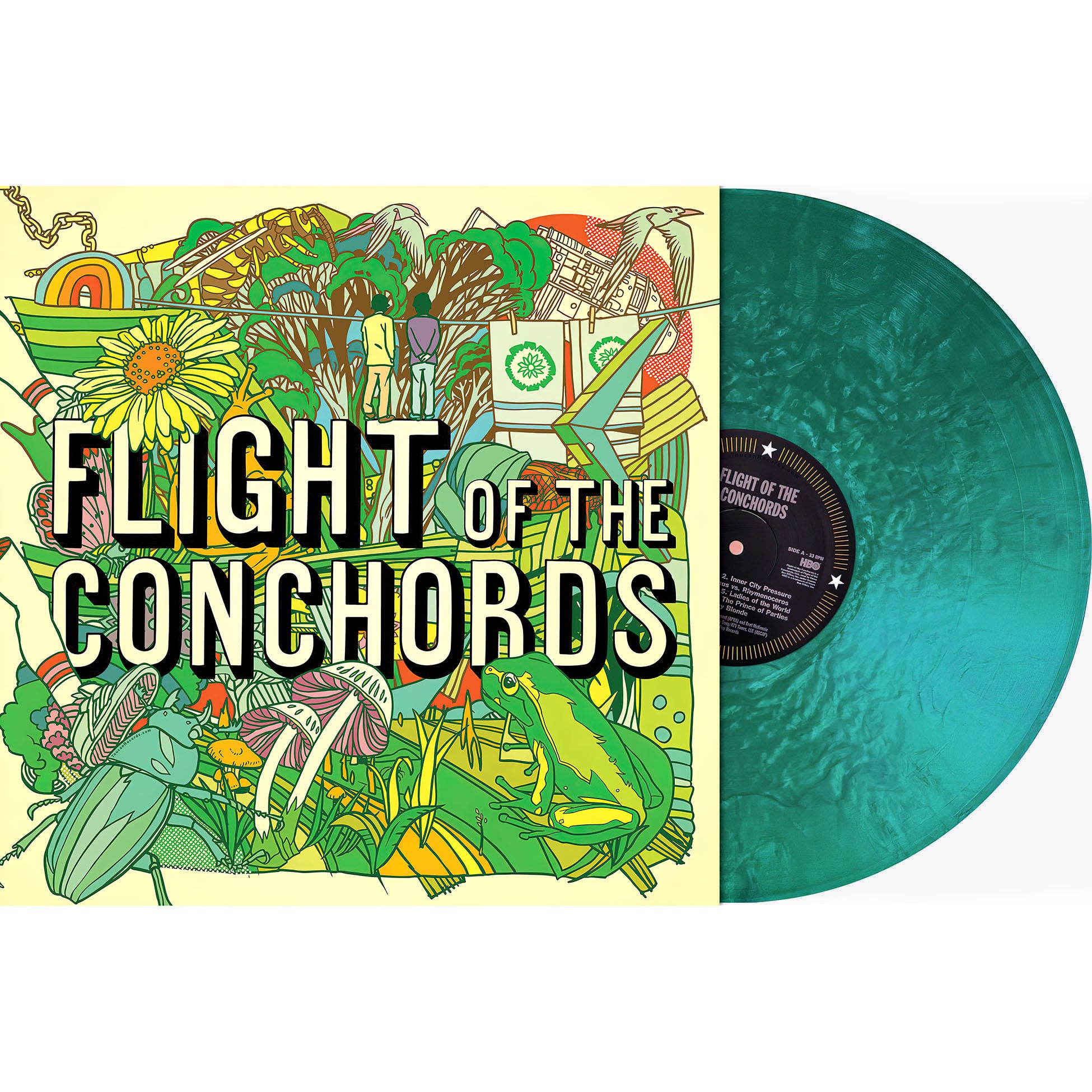 Flight of the Conchords - Flight of the Conchords packshot, green metallic vinyl pressing, HBO series soundtrack