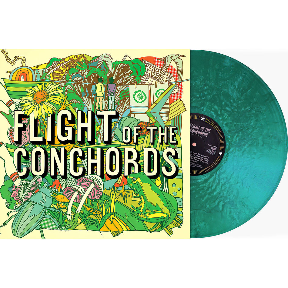 Flight of the Conchords - Flight of the Conchords packshot, green metallic vinyl pressing, HBO series soundtrack