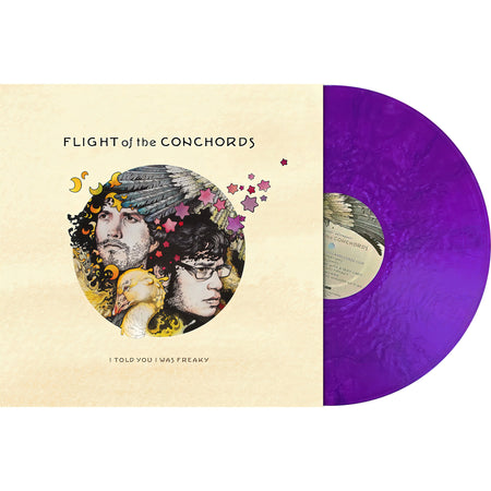 Flight of the Conchords - I Told You I Was Freaky purple LP packshot, indie exclusive limited to 2500 copies, comedy rock parody album