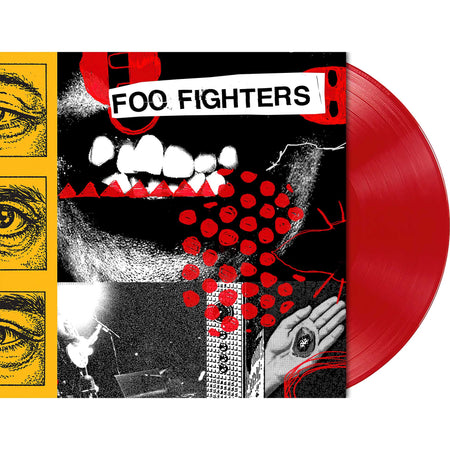 Foo Fighters Your Favorite Toy vinyl packshot, red opaque LP, Indie Exclusive, printed disc sleeve and poster insert
