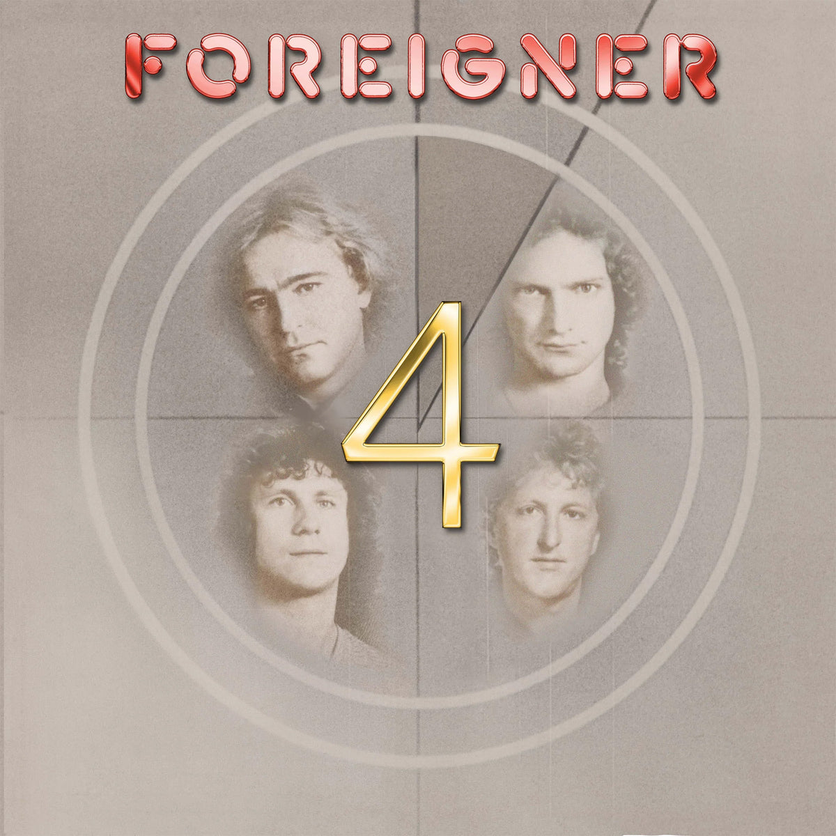 Foreigner - 4 album cover, black vinyl gatefold stereo remix edition, arena rock classic