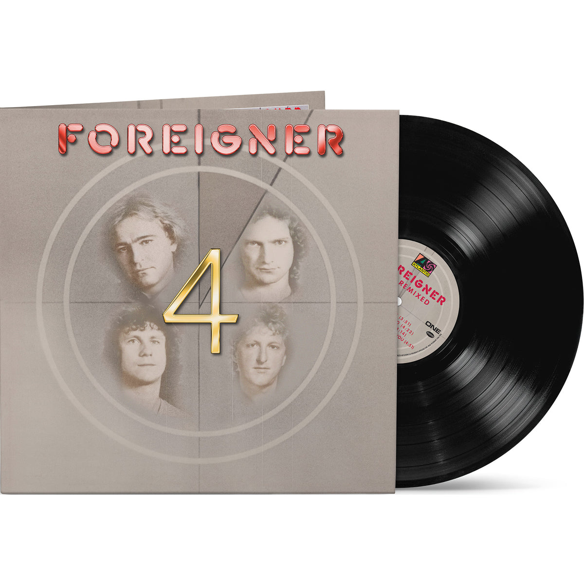 Foreigner - 4 packshot, black vinyl all new stereo remix, classic rock gatefold
