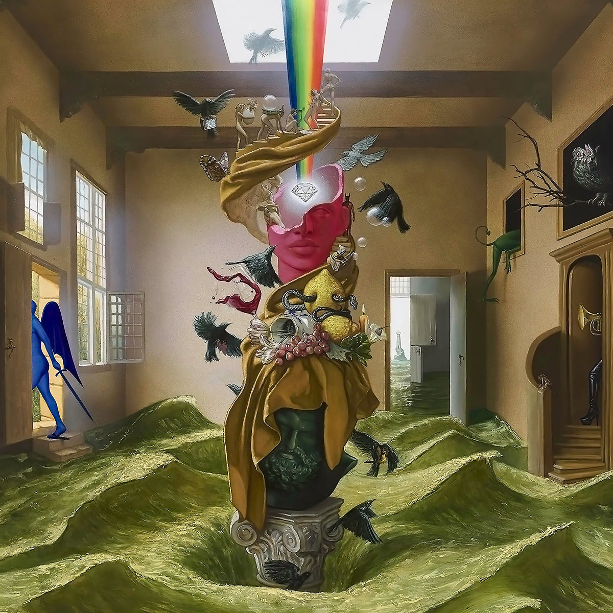 Foster The People - Paradise State Of Mind album cover, pink vinyl edition, indie exclusive pressing with printed inner sleeve