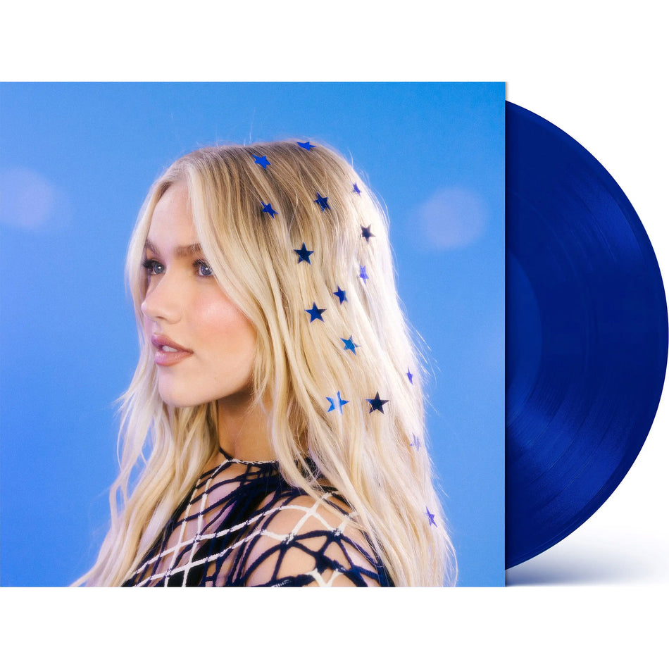 Freya Skye Stardust packshot for the translucent cobalt blue vinyl LP with poster and six-song EP tracklist
