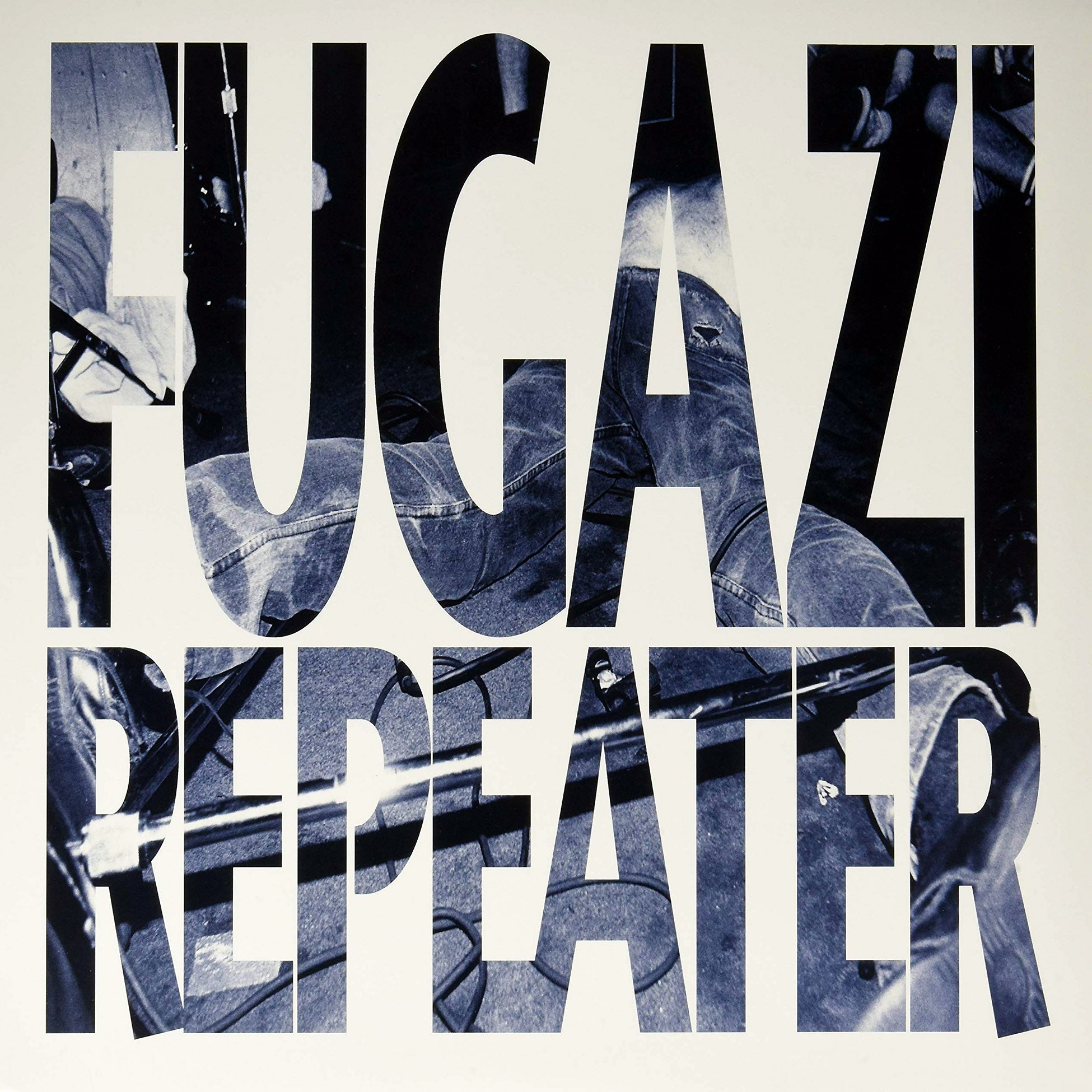 Fugazi - Repeater album cover, blue colored vinyl LP, post-hardcore classic
