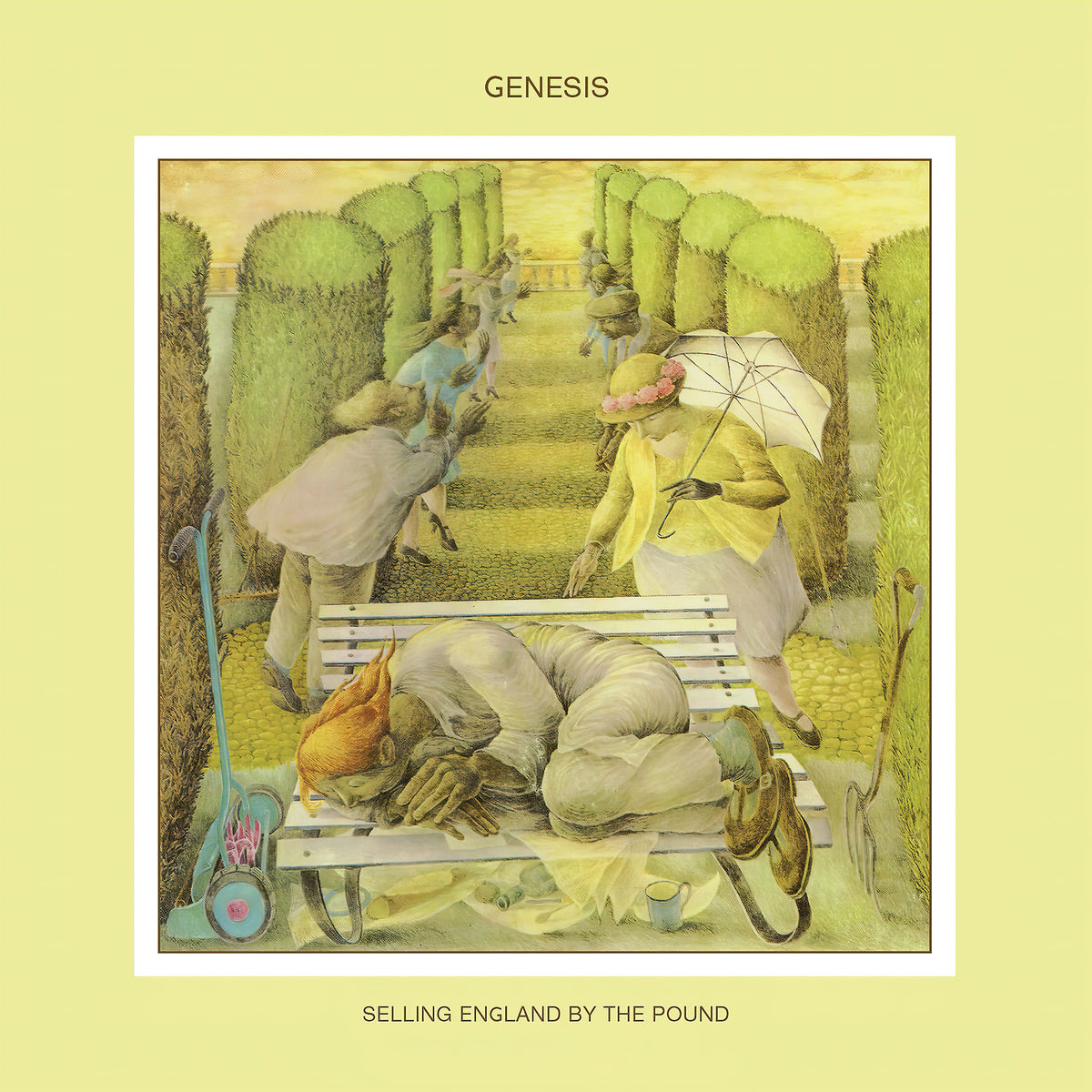 Genesis - Selling England by the Pound cover art, progressive and symphonic rock classic on vinyl featuring both Phil Collins and Peter Gabriel.