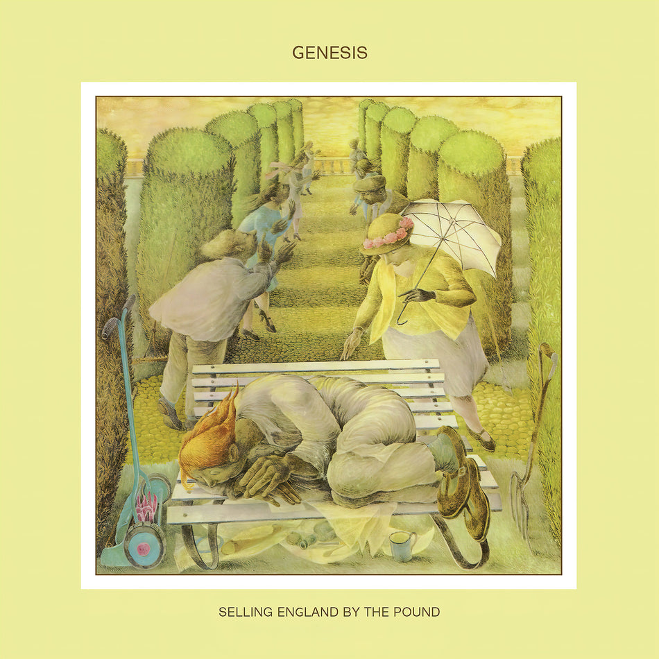 Genesis - Selling England by the Pound cover art, progressive and symphonic rock classic on vinyl featuring both Phil Collins and Peter Gabriel.