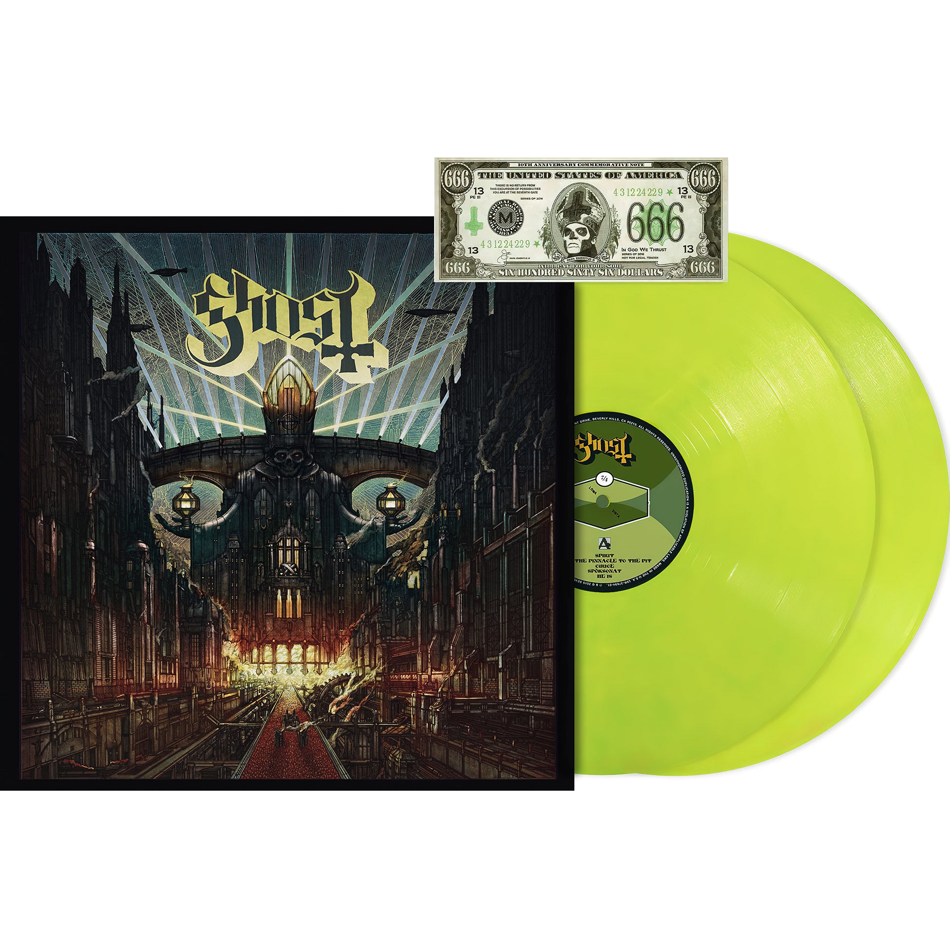 Ghost - Meliora packshot, surge colored vinyl indie exclusive, deluxe edition, limited edition, 10th anniversary, theatrical melodic metal