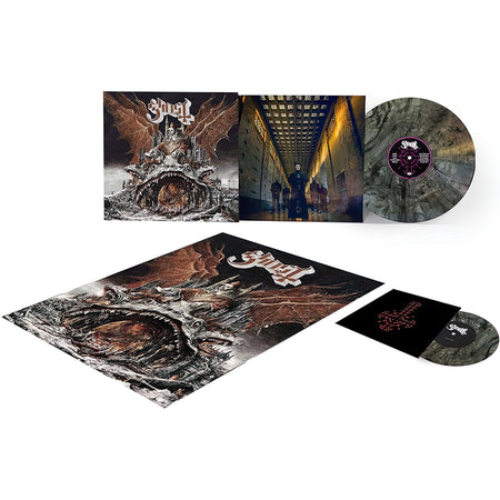 Ghost - Prequelle packshot, clear vinyl with black smoke effect, deluxe edition, 7-inch bonus single, poster, 2018 heavy metal release