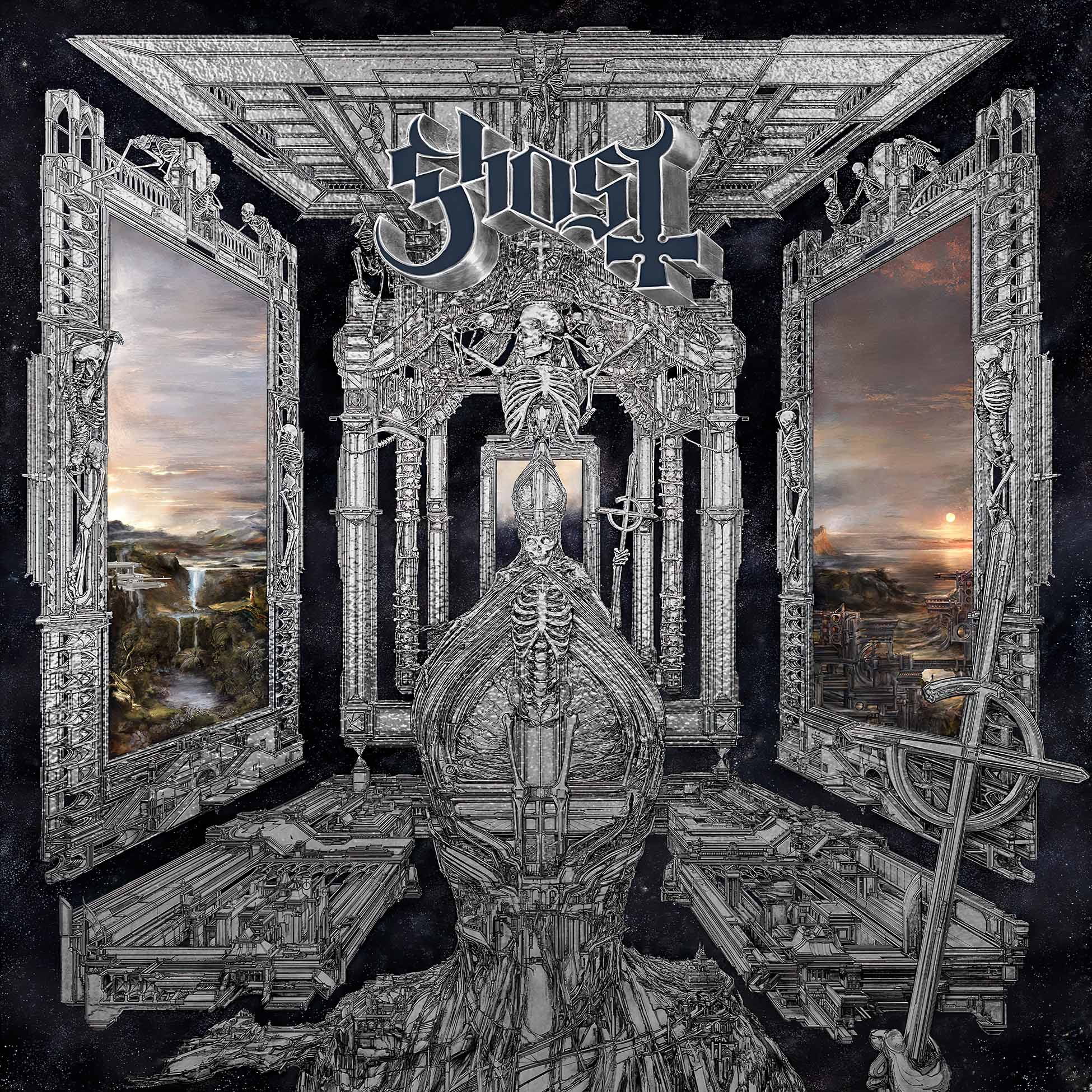 Ghost, Skeleta, Papa V, indie exclusive, limited edition, violet vinyl, colored vinyl, violet, album cover, vinyl, cover art, cover, album art,