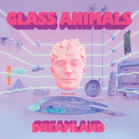 Glass Animals Dreamland sky blue vinyl LP album cover for the indie exclusive 180g blue limited edition pressing.