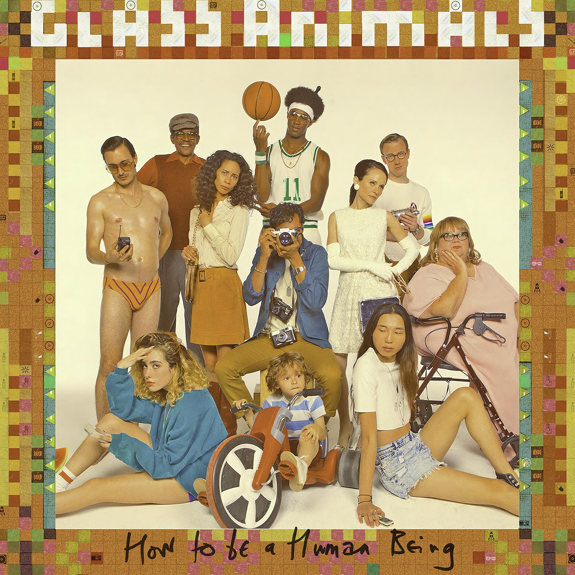 Glass Animals How To Be A Human Being album cover art for a vinyl LP featuring "Life Itself" and "Youth."