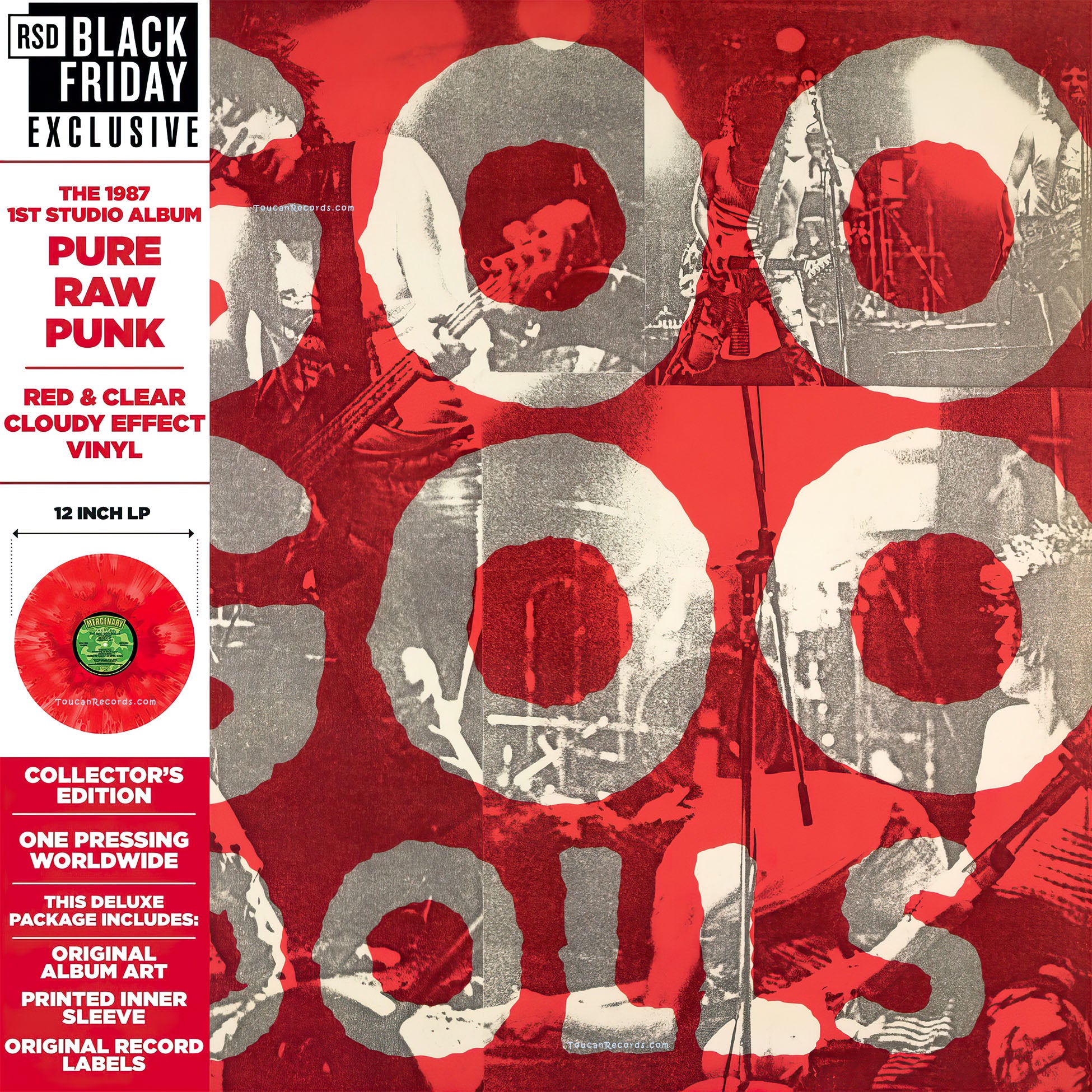 Goo Goo Dolls - Goo Goo Dolls album cover, red and clear cloudy effect vinyl, RSD Black Friday 2023 exclusive with OBI strip