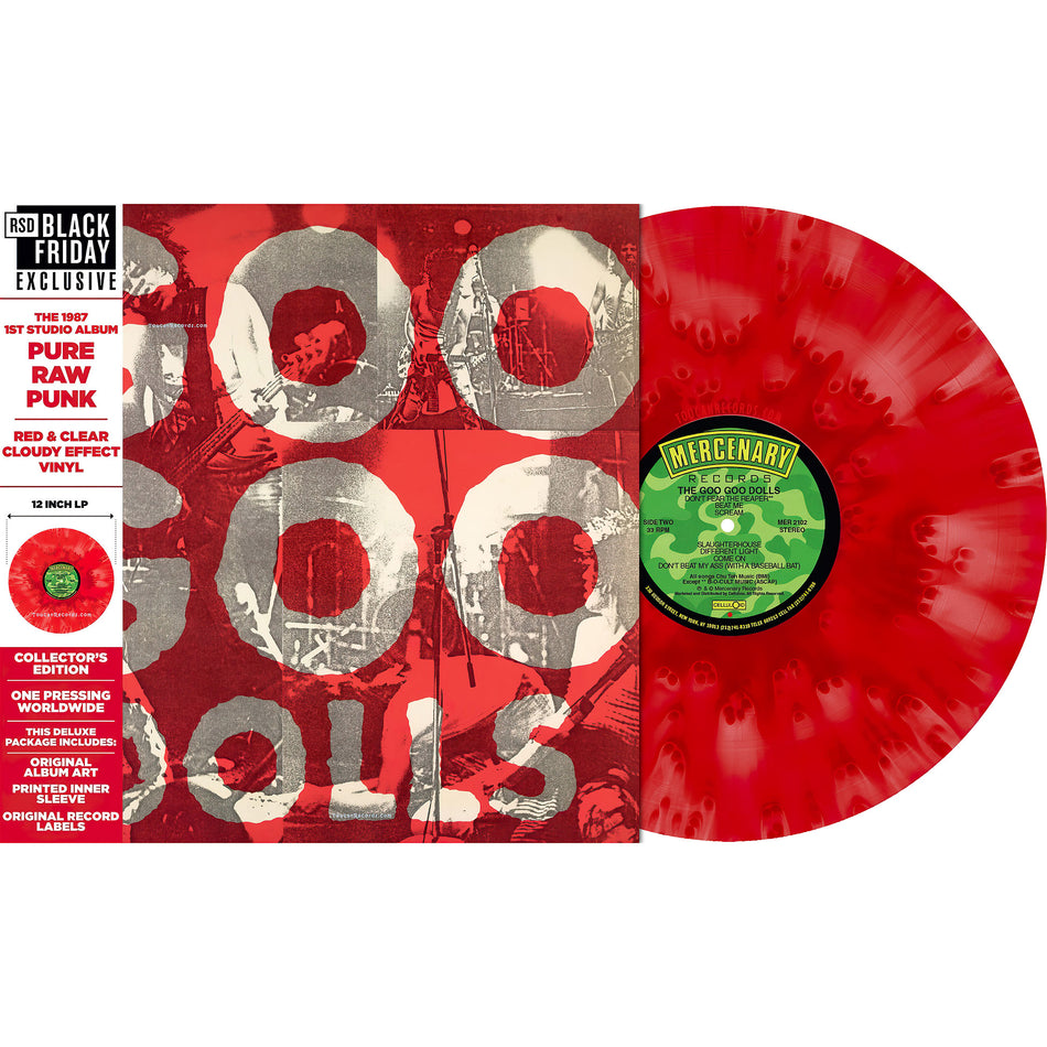 Goo Goo Dolls - Goo Goo Dolls packshot, clear and red cloudy (ghostly) vinyl pressing, Record Store Day 2023 punk rock