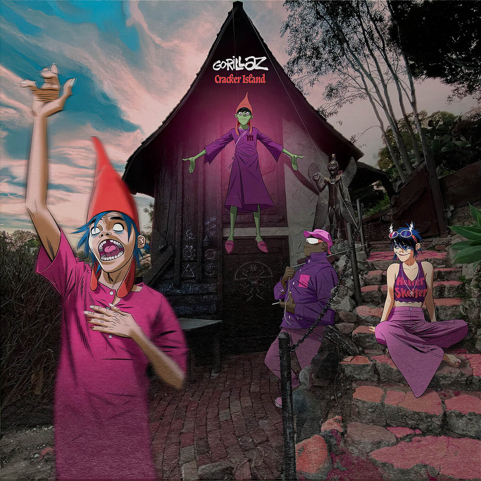 Gorillaz - Cracker Island 2023 album cover, black vinyl LP, single jacket - available from ToucanRecords.com