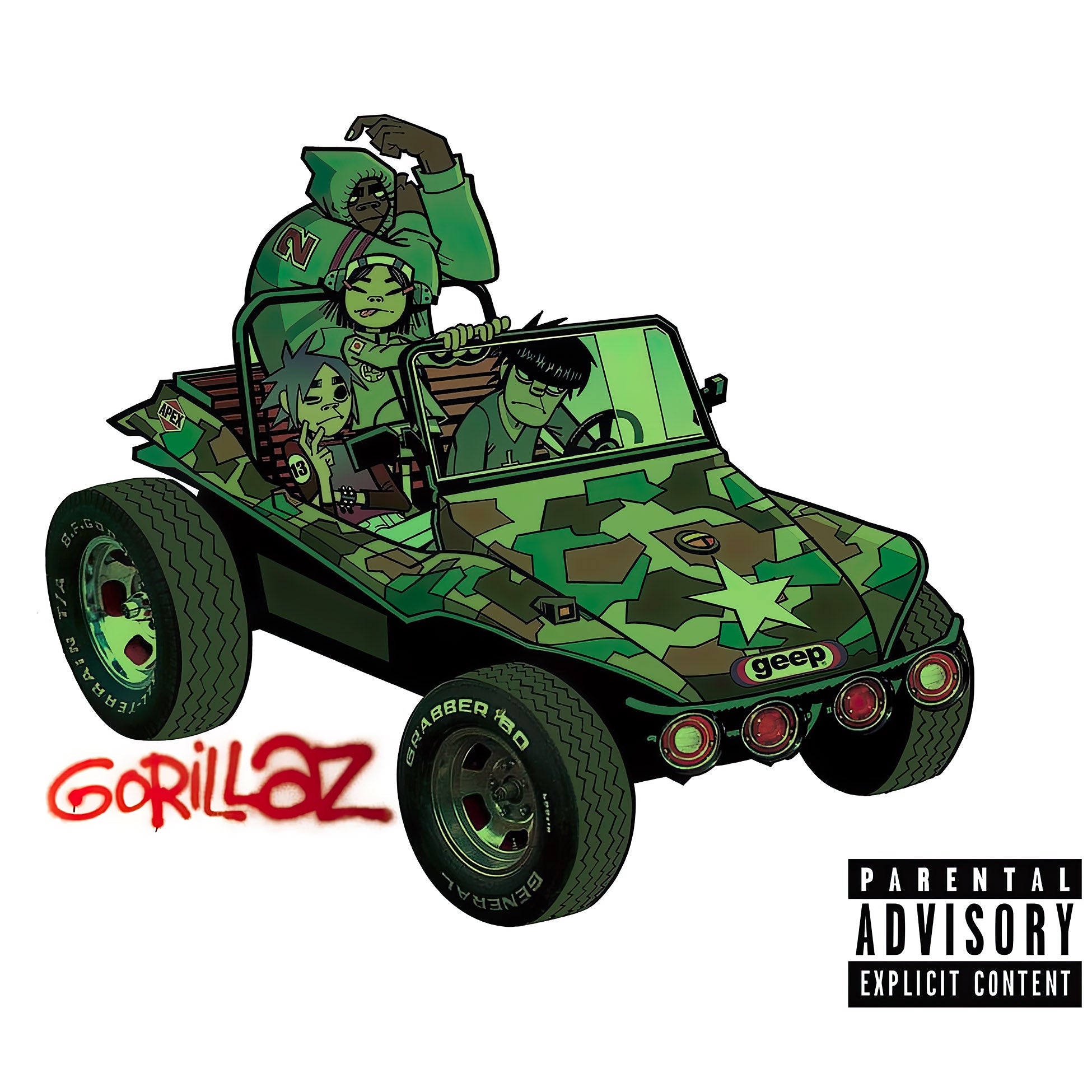 Gorillaz - Gorillaz album cover, debut album, alternative hip hop and trip hop