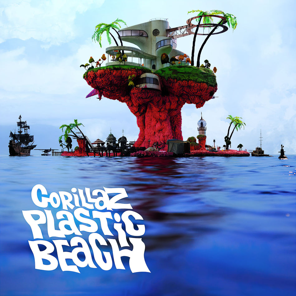 Gorillaz, Plastic Beach 2010 album cover, 2 LP black vinyl, standard jacket - available from ToucanRecords.com