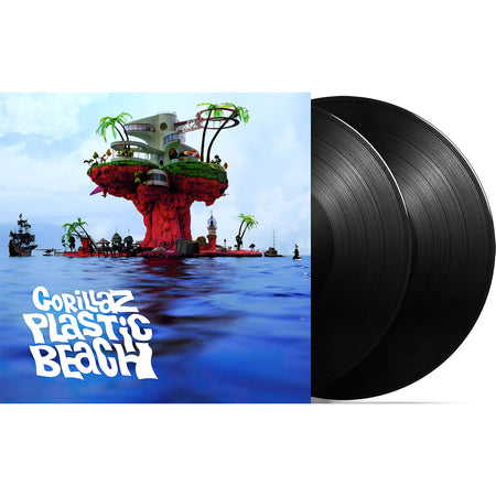Gorillaz - Plastic Beach packshot, 2LP black vinyl, alternative and art pop