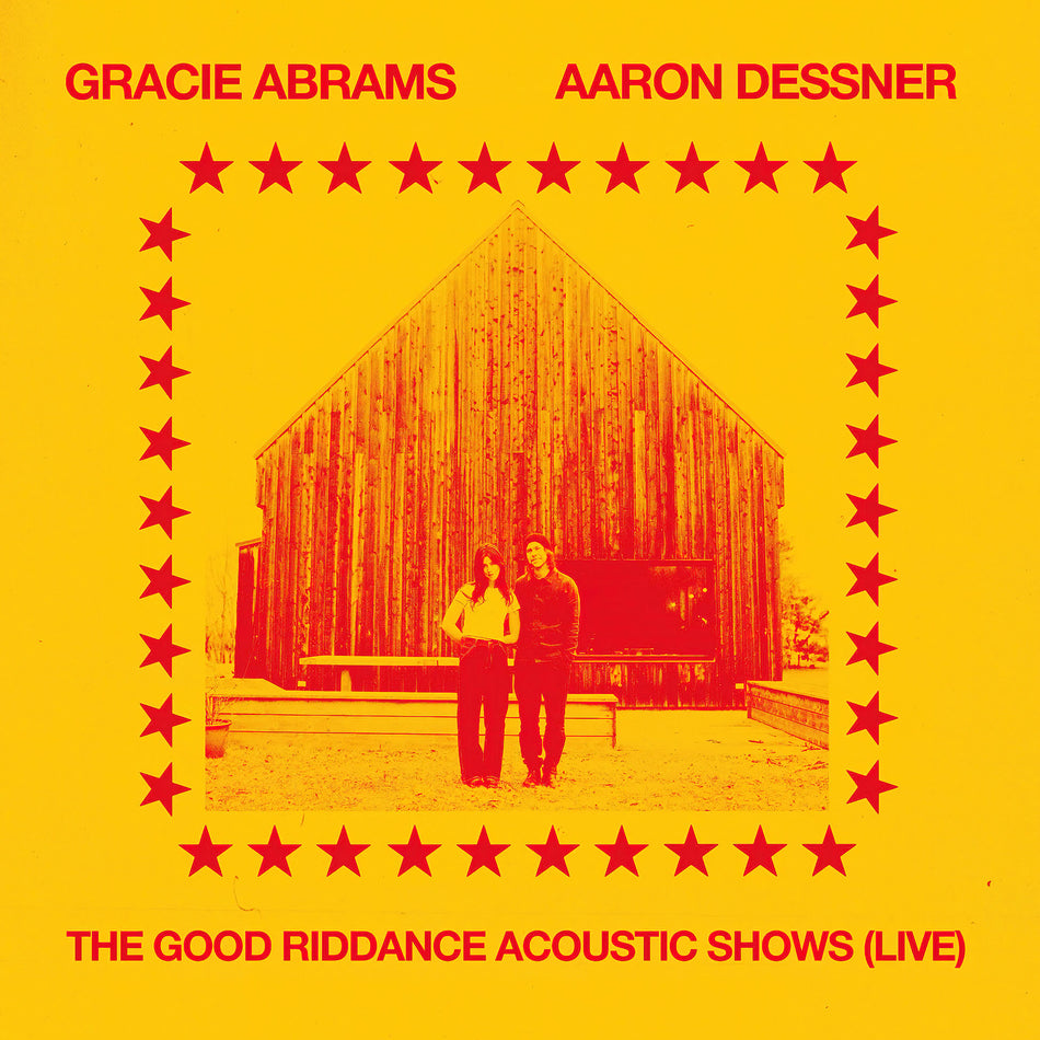 Gracie Abrams - Good Riddance Acoustic Shows album cover, magenta vinyl LP edition, live performance with Aaron Dessner
