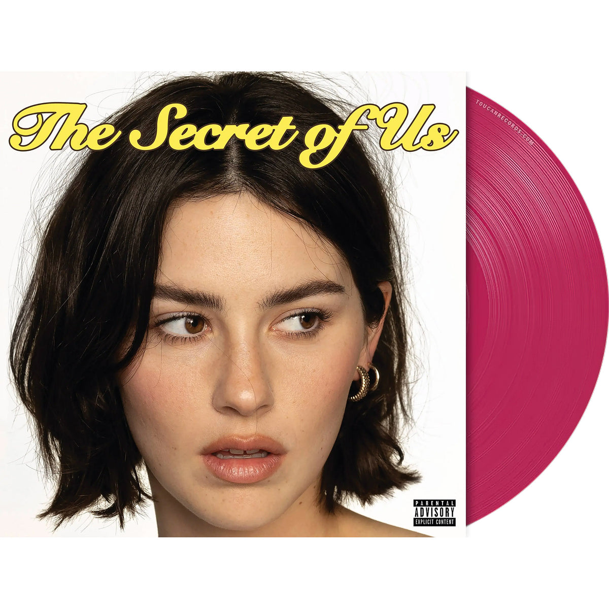 Gracie Abrams The Secret of Us packshot of indie exclusive limited edition Dark Pomegranate colored vinyl LP at ToucanRecords.com