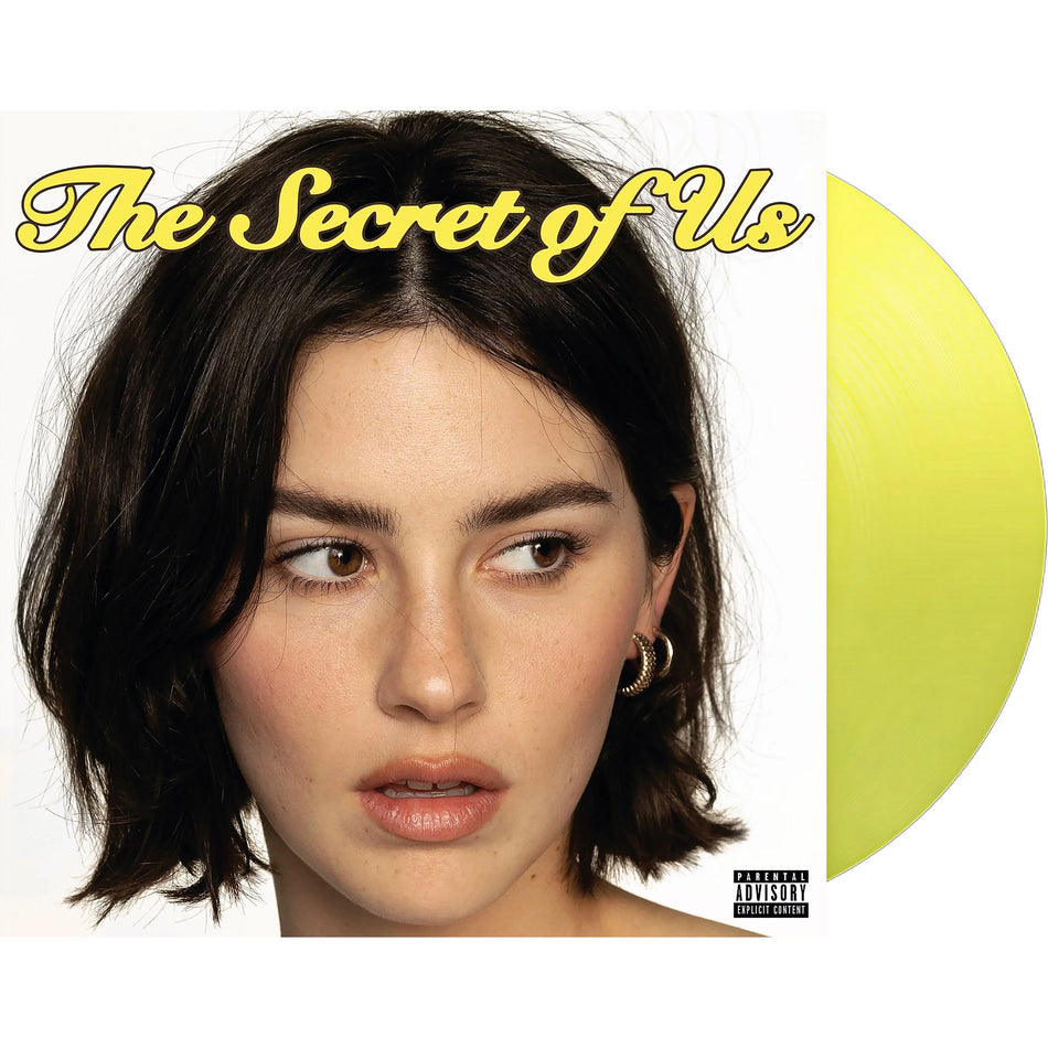 Gracie Abrams - The Secret Of Us vinyl packshot, 2024 pop album, bright yellow pressing
