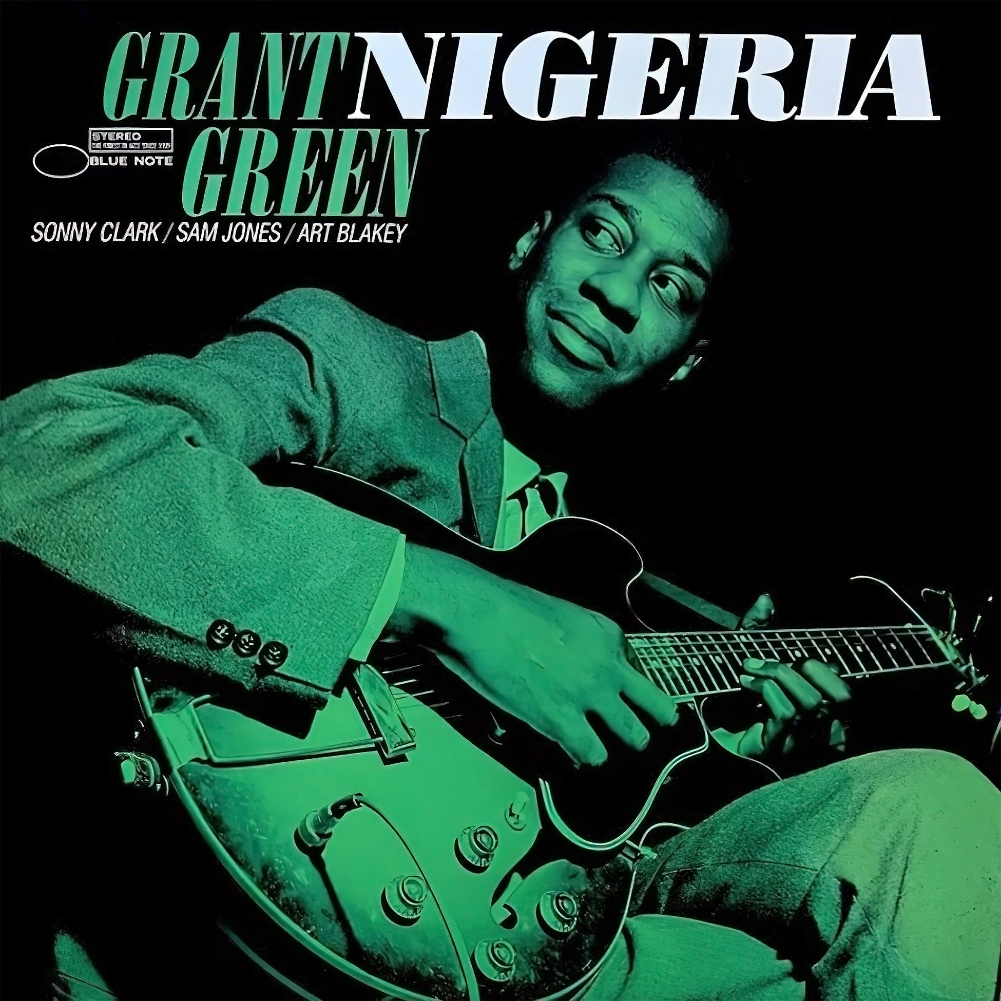 grant green, nigeria, blue note, tone poet, audiophile, 180g vinyl, vinyl, cover, album cover, album art, jazz guitar, cover art,