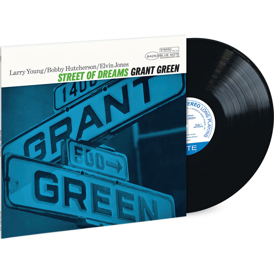 Grant Green Street of Dreams packshot for the 180g jazz vinyl LP with Larry Young and Bobby Hutcherson at ToucanRecords.com
