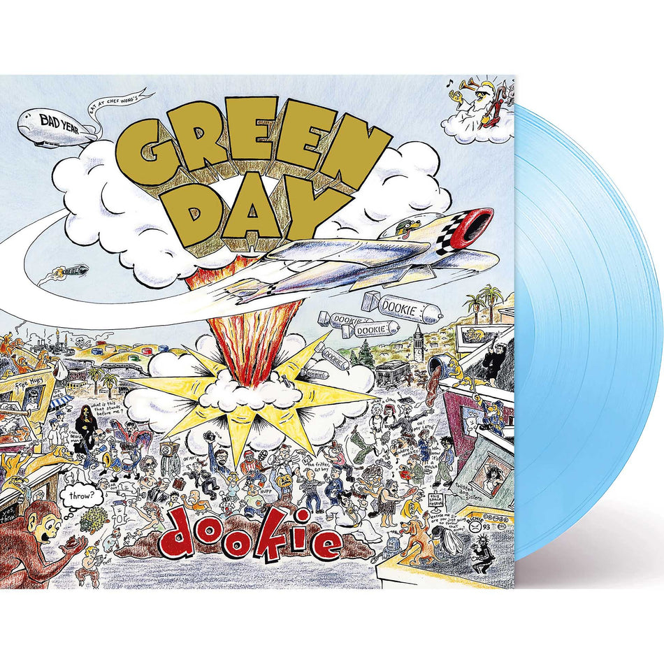 Green Day Dookie vinyl record packshot 30th anniversary baby blue LP 2x Diamond certification available at ToucanRecords.com