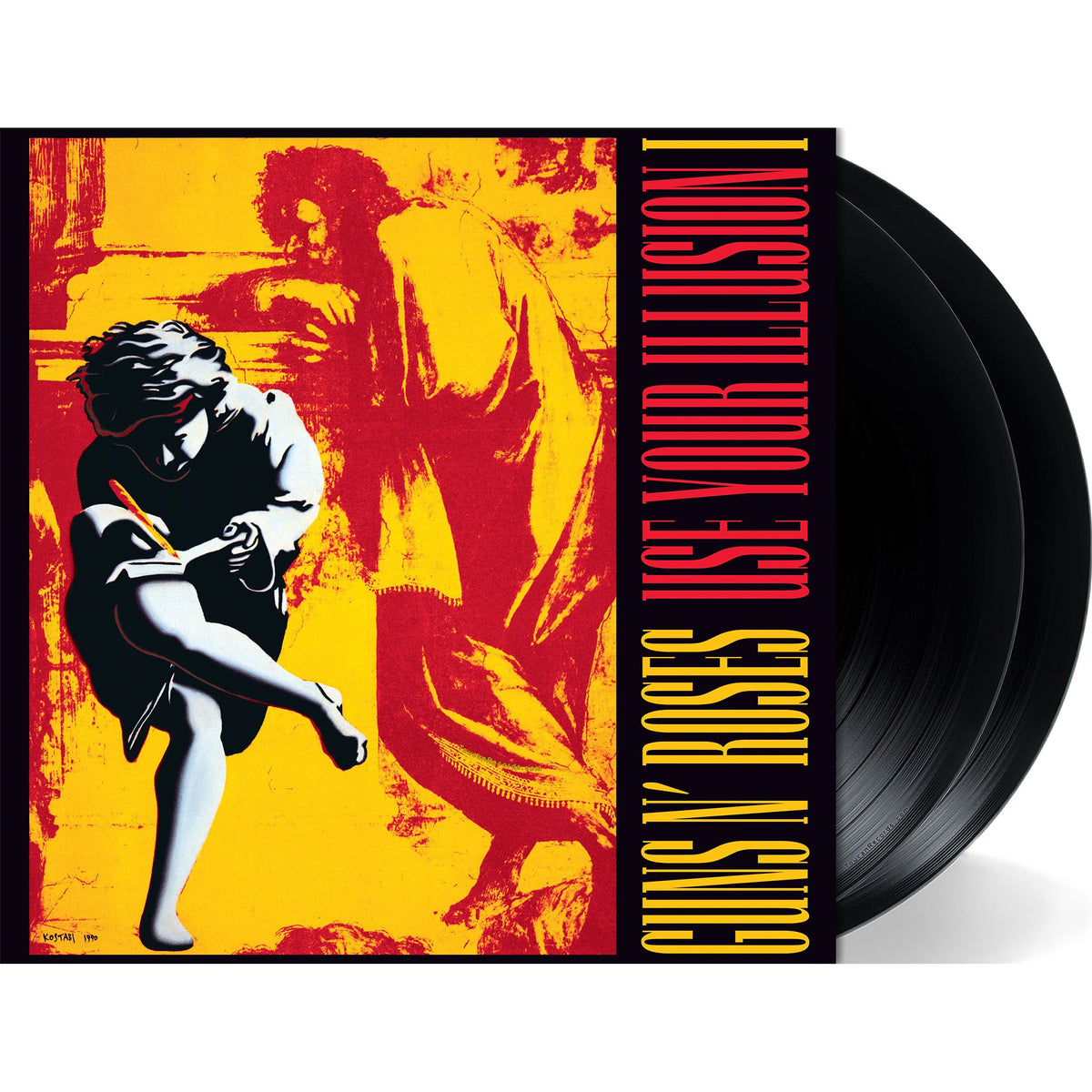 Guns N' Roses Use Your Illusion I 2LP black vinyl packshot with gatefold jacket. Availabe at ToucanRecords.com