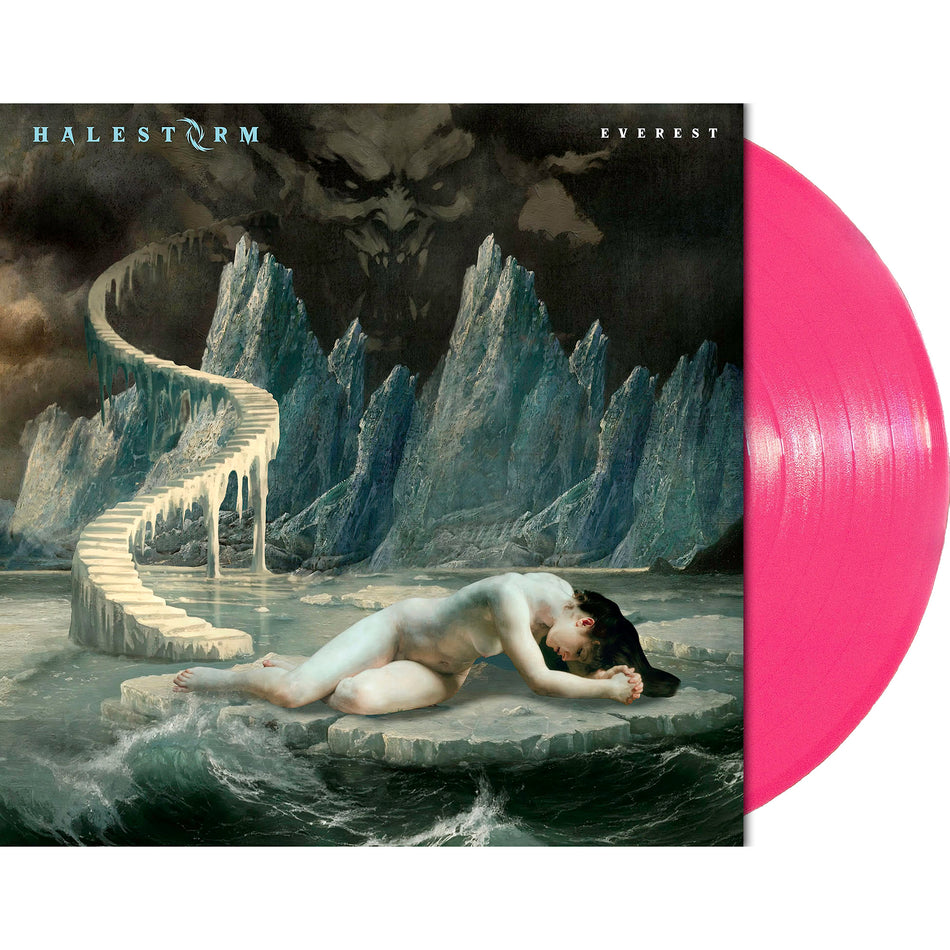 Halestorm Everest, packshot, opaque hot pink vinyl pressing, modern rock / hard rock album, Lzzy Hale vocals