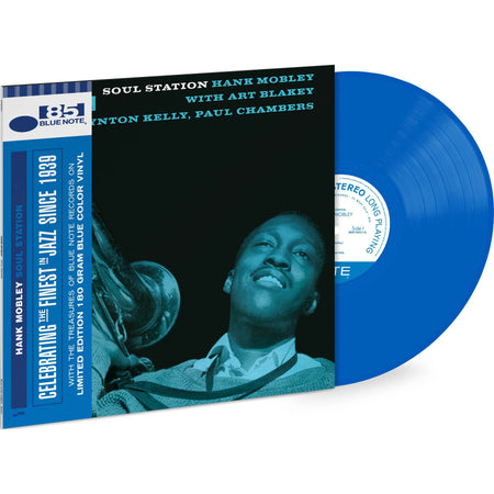 hank mobley, soul station, blue note, limited edition, indie exclusive, packshot, blue vinyl, colored vinyl, 180g, album cover, album art, cover, cover art, vinyl,