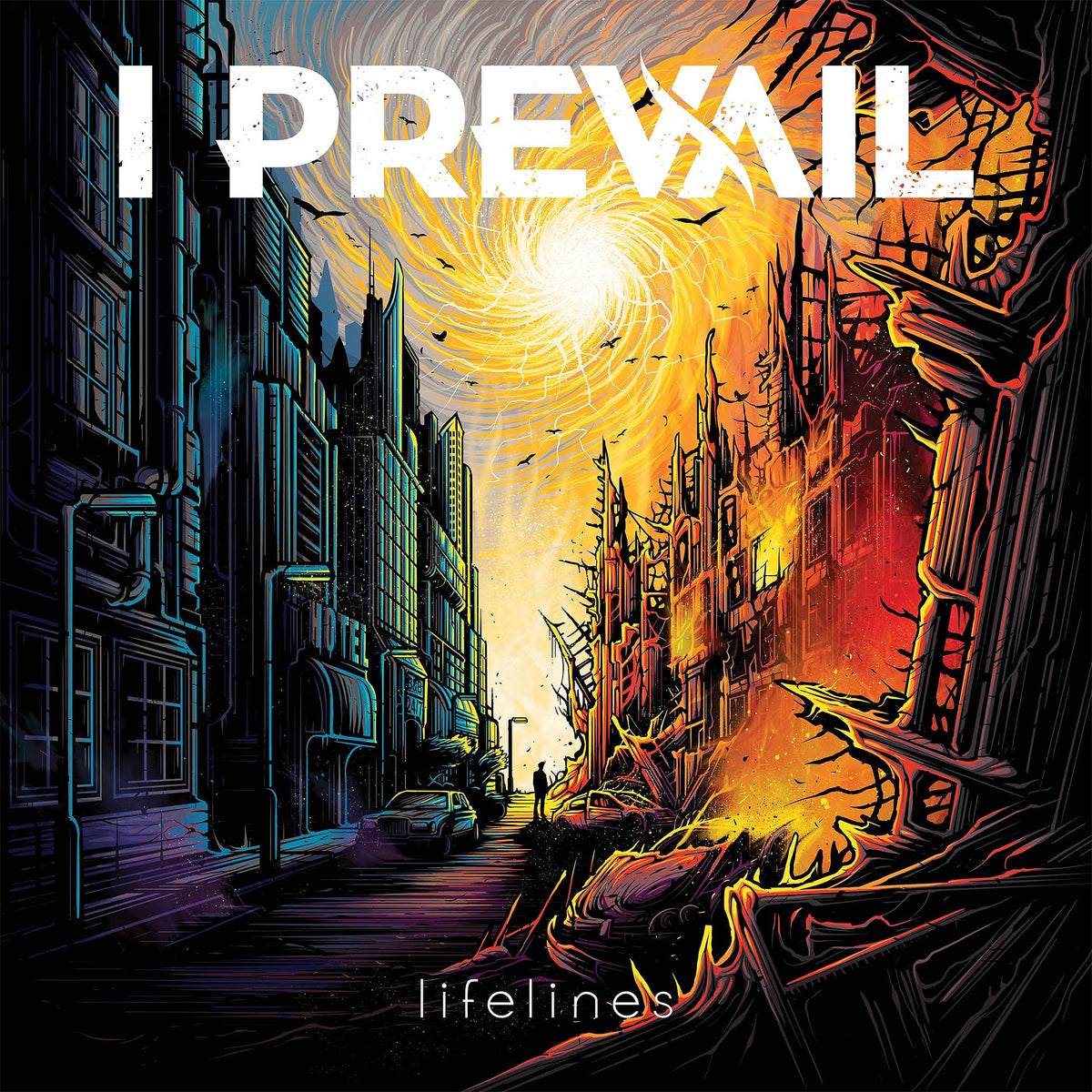 I Prevail - Lifelines album cover, black vinyl LP, 2016 debut metalcore release from ToucanRecords.com