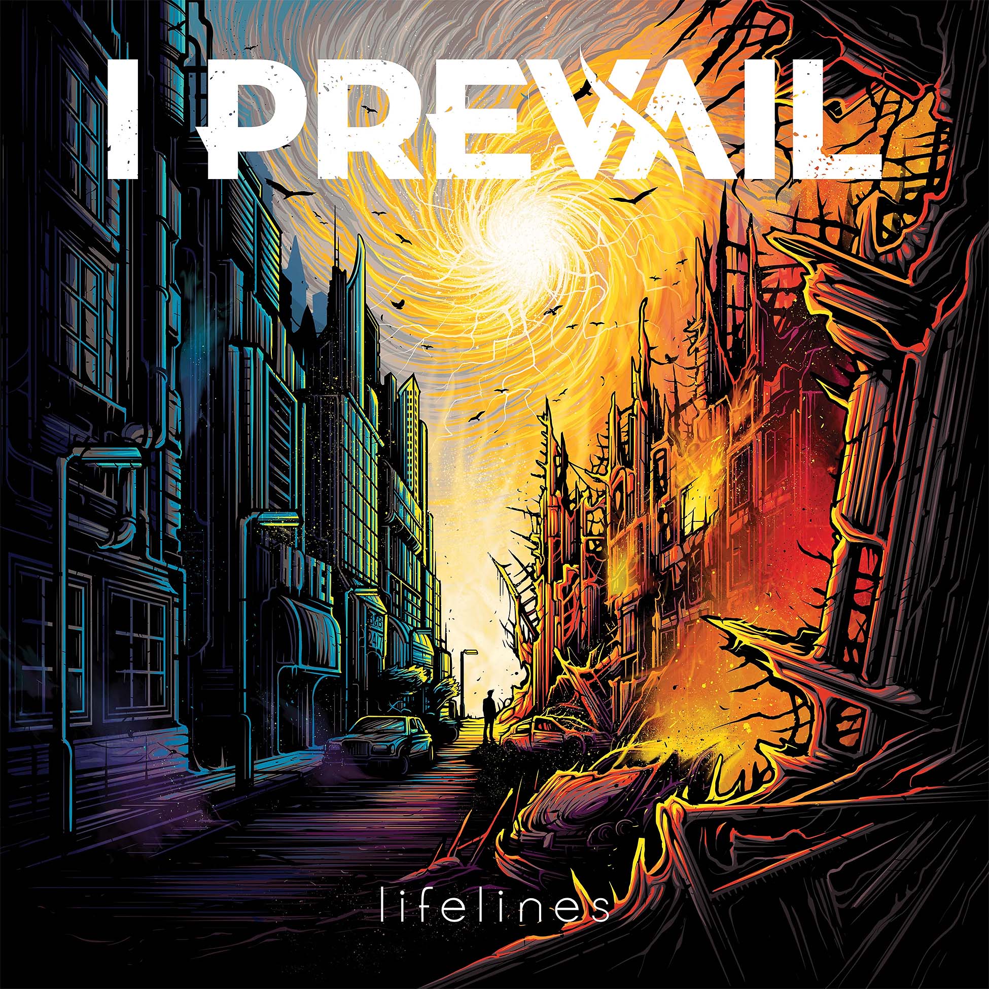 I Prevail - Lifelines album cover, black vinyl LP, 2016 debut metalcore release from ToucanRecords.com