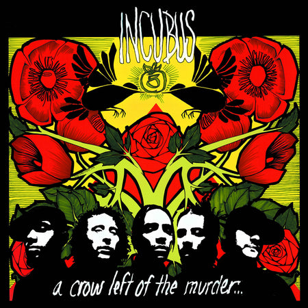 Incubus A Crow Left Of The Murder album cover art for a 2LP vinyl record featuring "Megalomaniac" and "Agoraphobia."