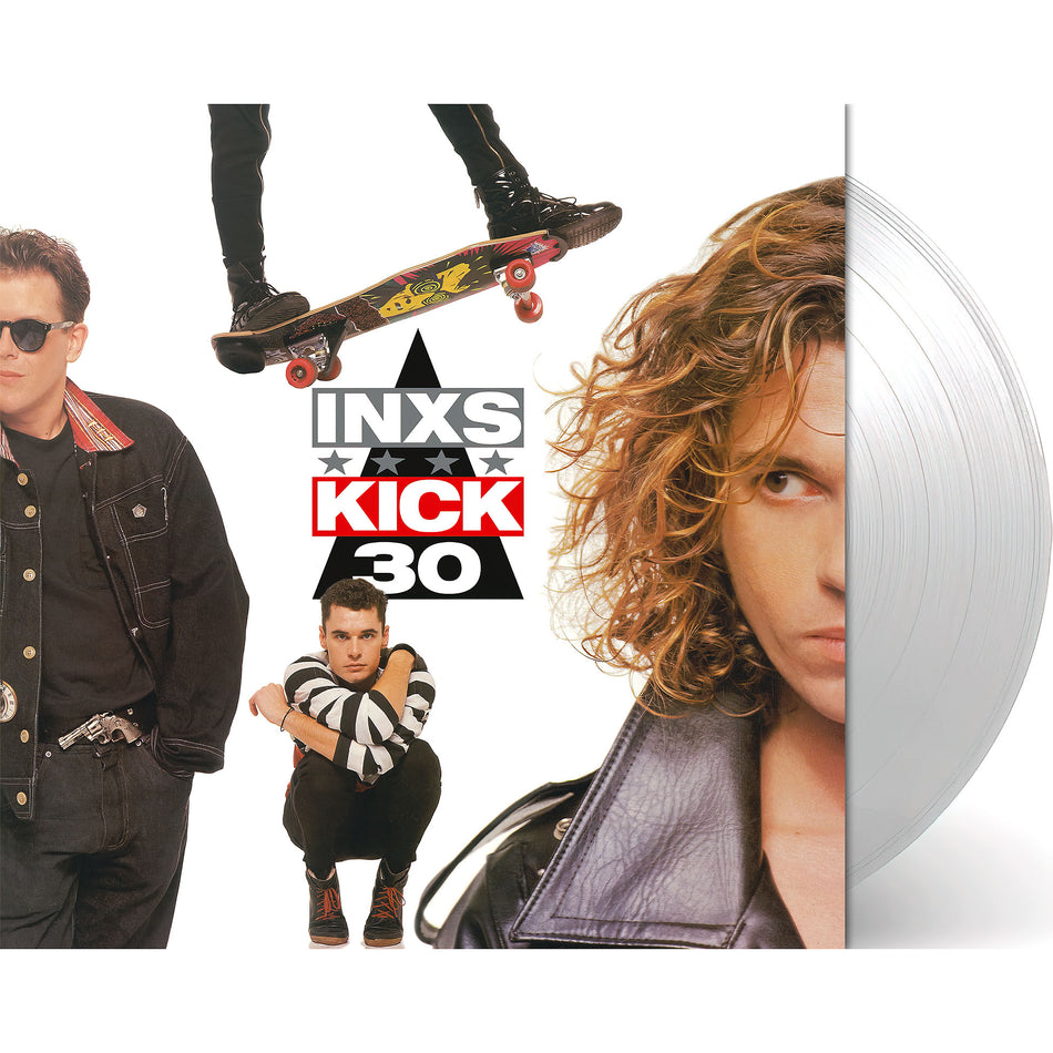 INXS - Kick packshot, crystal clear vinyl pressing, 1987 rock classic – Find it at ToucanRecords.com