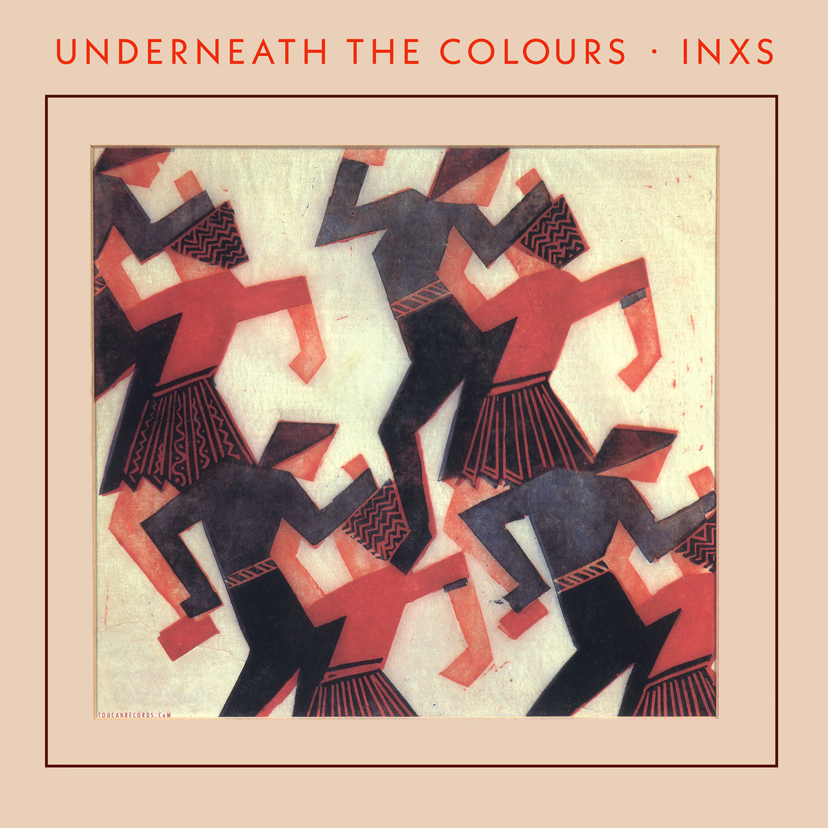 INXS Underneath the Colours album cover for Rocktober Indie Exclusive limited edition grape colored vinyl LP at ToucanRecords.com